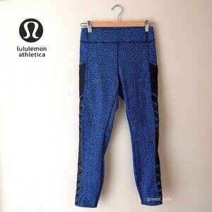 Lululemon Tight 26" Women's Leggings Pockets Mosaic Lakeside Blue Hero Blue 8